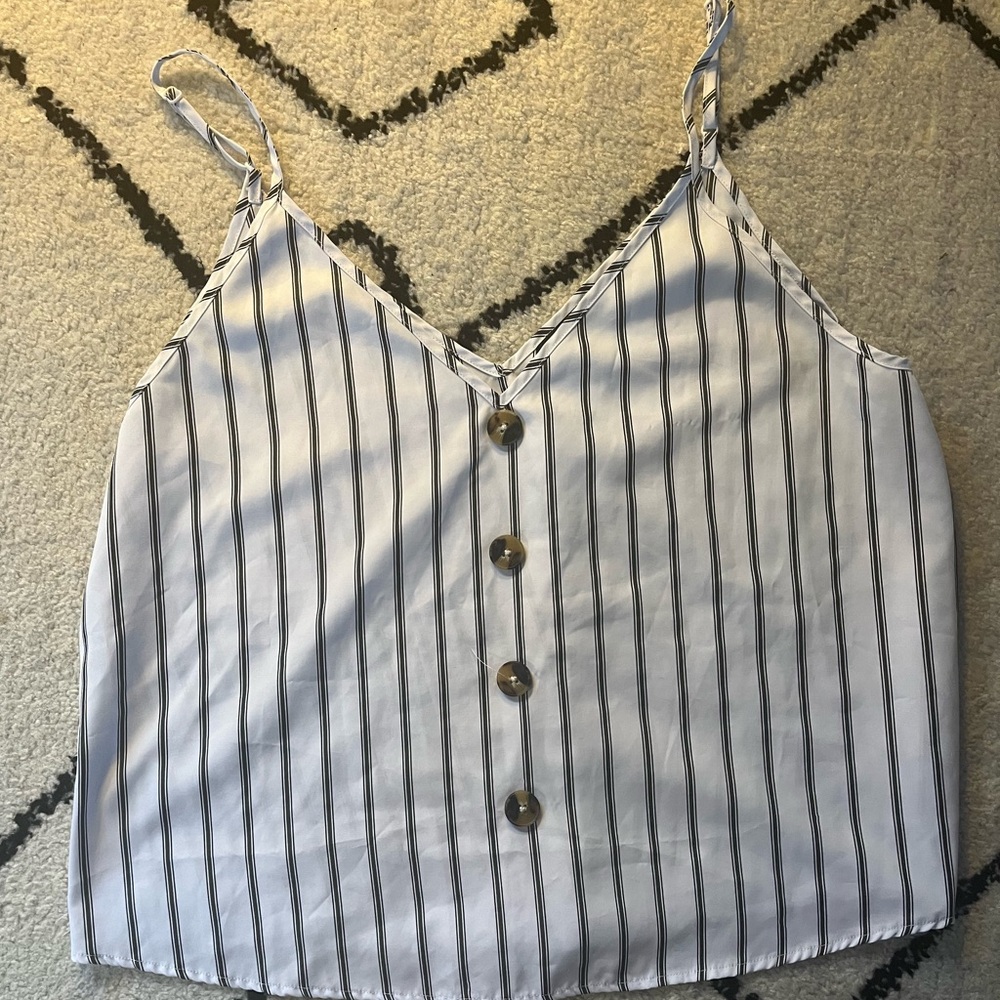 Striped V-Neck Tank